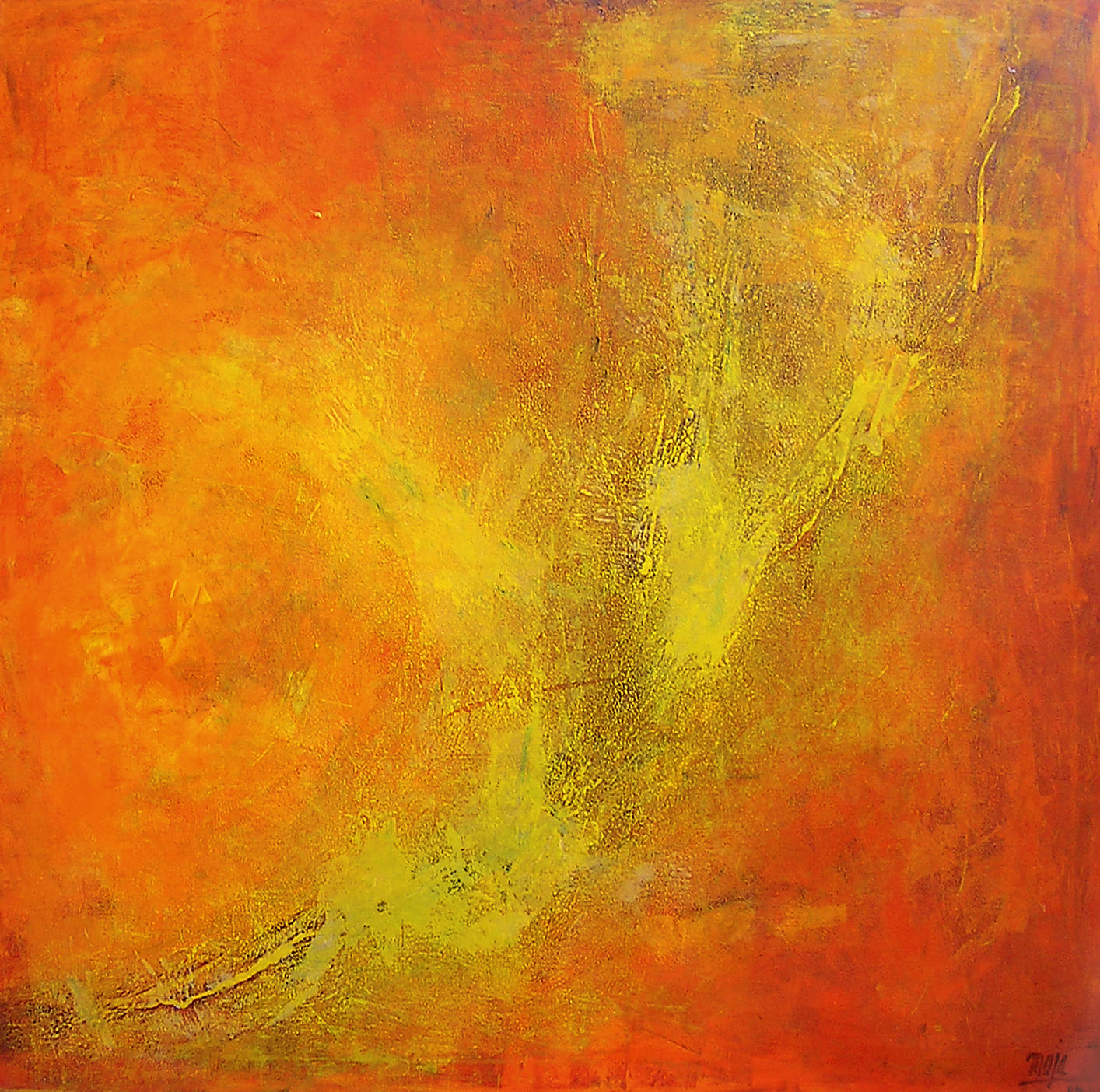 O-Rausch - Acryl auf Leinwand / 100 x 100 cm 